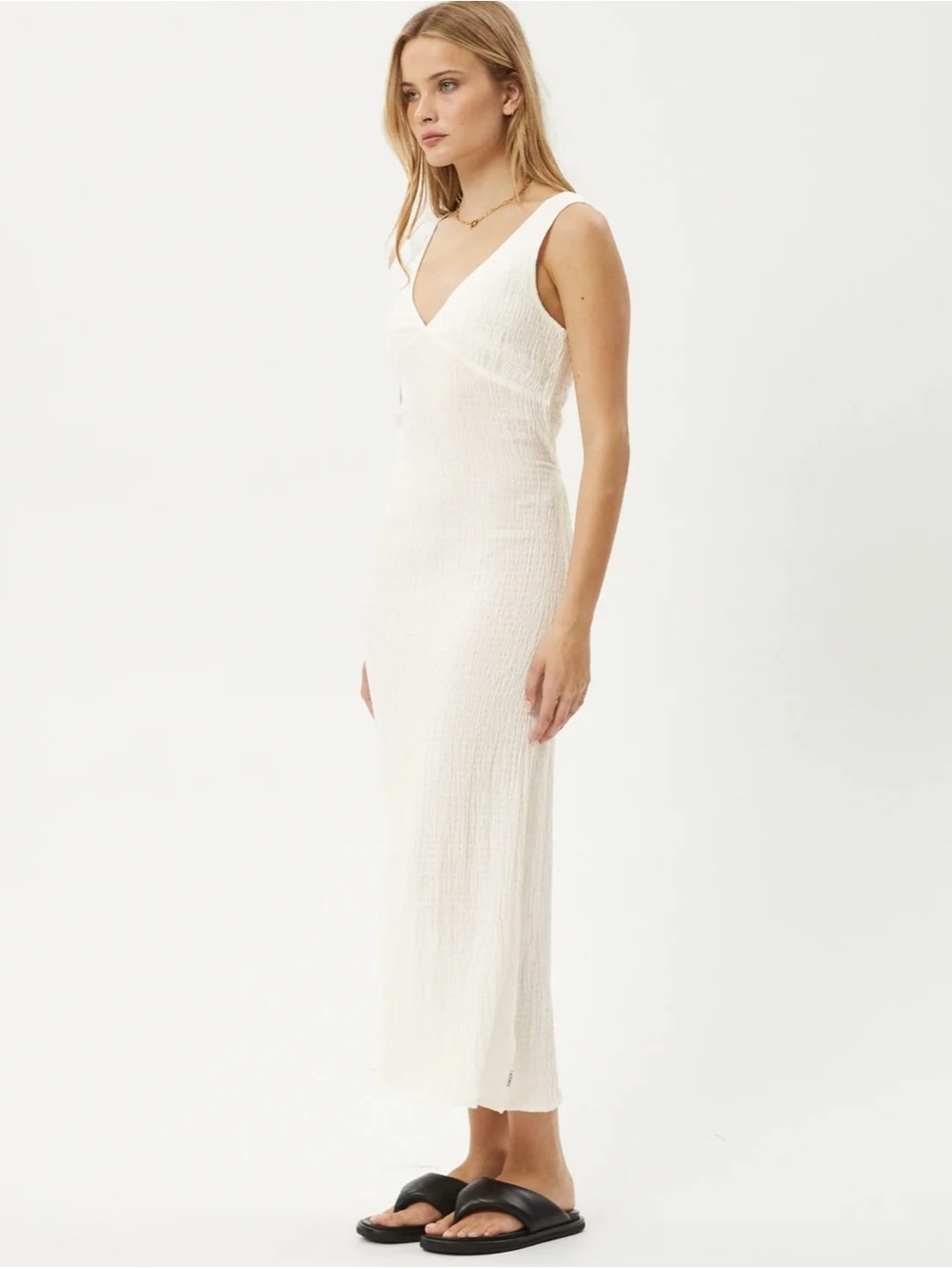 Afends Tully Dress in White Size XS - Picture 4 of 8